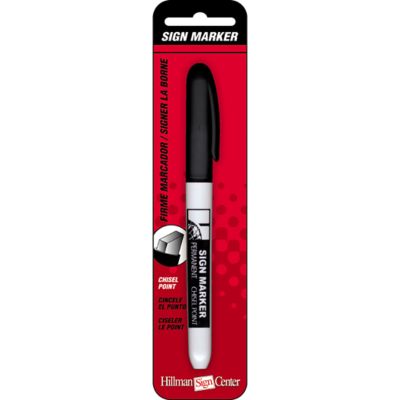 Hillman Permanent Marker, Chisel Point, Black