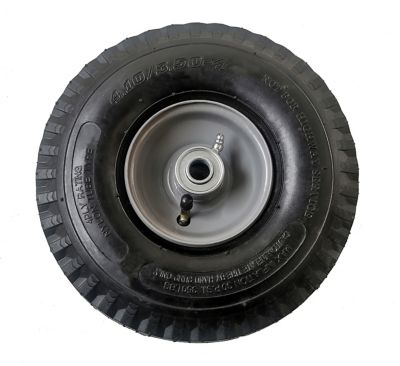 Pneumatic Wheels, 10 in., 4.10/3.50-4, Sawtooth Tread/5/8 in. Bore Size ...