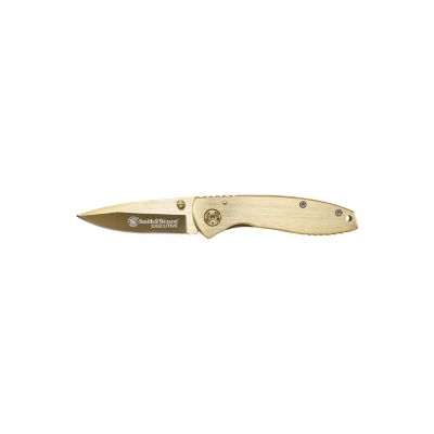 Smith & Wesson 2.81 in. Executive Frame Lock Folding Knife, Gold