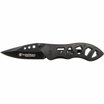 Smith & Wesson 3 in. Extreme Ops Skeleton Handle Liner Lock Folding Knife