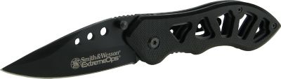 Smith & Wesson 3 in. Extreme Ops Skeleton Handle Liner Lock Folding Knife