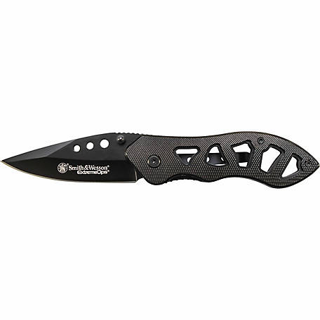 Smith & Wesson 3 in. Extreme Ops Skeleton Handle Liner Lock Folding Knife