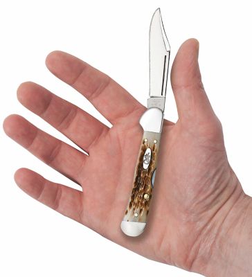 Case Cutlery 2.72 in. Bone Mini CopperLock Pocket Knife, Amber