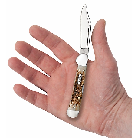 Case Cutlery 2.72 in. Bone Mini CopperLock Pocket Knife, Amber