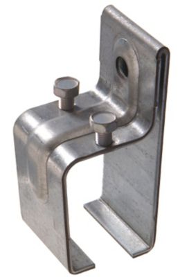 Hillman Box Rail Face Mounted Bracket, Single, Galvanized