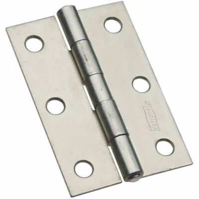 National Hardware N146-373 518 Door Hinge with Non-Removable Pin, Zinc Plated