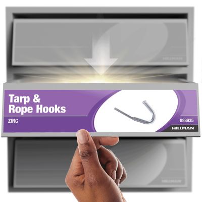 Image showing  Hardware Essentials 80 lb. 0.212 in. x 2-1/4 in. Tarp Rope Hook Blunt End