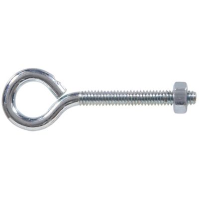 Hillman Hardware Essentials Eye Bolt with Hex Nut, Zinc Plated, 1/4-20 x 3 in.