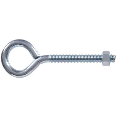 Hillman Hardware Essentials 3/8 in.-16 x 5 in. Eye Bolts, Zinc-Plated, 10-Pack