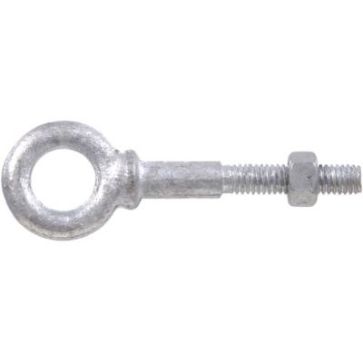 Hillman Hardware Essentials Eye Bolt with Hex Nut Hot Dipped Galvanized Shoulder Pattern 3/8in.-16 x 2-1/2in.