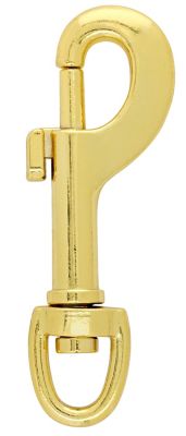 Hillman Hardware Essentials 7/16 in. x 3 in. Bolt Snap with Swivel Eye, Brass Plated