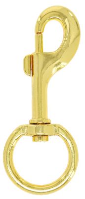 Hillman Hardware Essentials 1-1/4 in. x 5 in. Bolt Snap with Swivel Eye, Brass Plated
