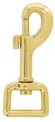 Hillman Hardware Essentials 3/4 in. x 3 in. Bolt Snap with Swivel Eye, Brass Plated
