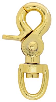 Hillman Hardware Essentials 1-1/2 in. x 2-5/8 in. Trigger Snap with Swivel Eye, Brass Plated
