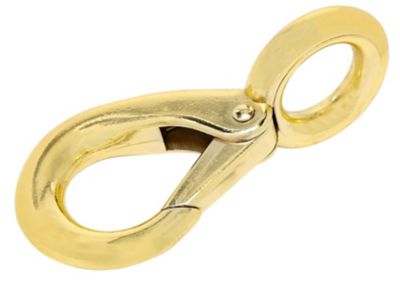 Image showing  Hardware Essentials 1-1/16 in. x 4-1/2 in. Rigid Eye Snap, Brass-Plated