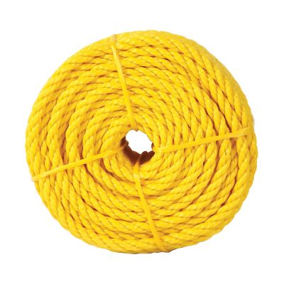 Koch Industries 1/2 in. x 50 ft. Yellow Polypropylene Twisted Rope, Coil