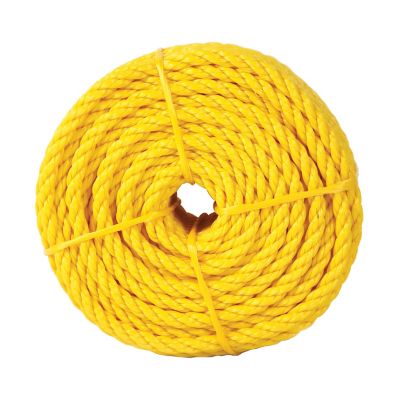 Koch Industries 1/2 in. x 100 ft. Yellow Polypropylene Twisted Rope, Coil