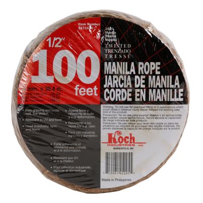 Koch Industries 1/2 in. x 100 ft. Manila Rope, Coil