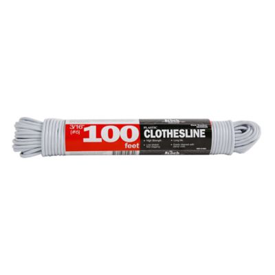 Koch Industries Plastic-Coated Outdoor Clothesline, White, 100 ft.