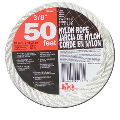 Koch Industries 3/8 in. x 50 ft. White Nylon Twisted
