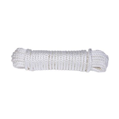 Koch Industries 1/4 in. x 50 ft. White Nylon Diamond Braid Rope, Hank