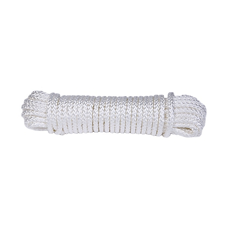 Koch Industries 1/4 in. x 50 ft. White Nylon Diamond Braid Rope, Hank at  Tractor Supply Co.
