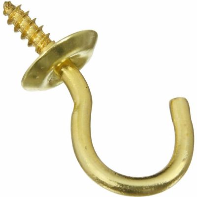 National Hardware N119-6442021 Cup Hooks, Solid Brass