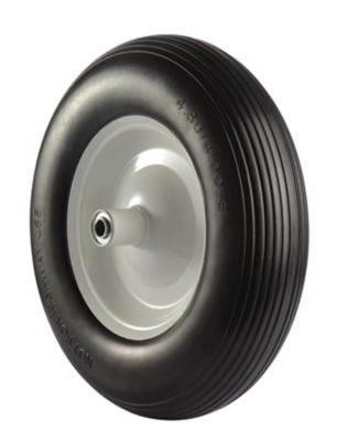Image showing 16 in. Flat-Free Replacement Wheels with Ribbed Tread, 5/8 in. Bore Size