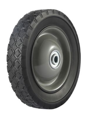 Image showing 8 x 1.75in. Diamond Tread Solid Tire with Center Steel Hub, 1/2 in. Bore Size