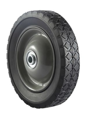 Image showing 8 x 1.75in. Diamond Tread Solid Tire with Center Steel Hub, 1/2 in. Bore Size