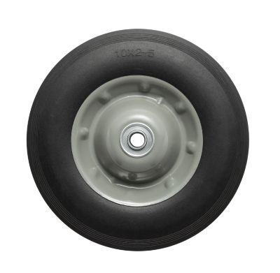 SR 1002 10 in. x 2-5 in. Solid Tire with Center Steel Hub, Ribbed Tread ...