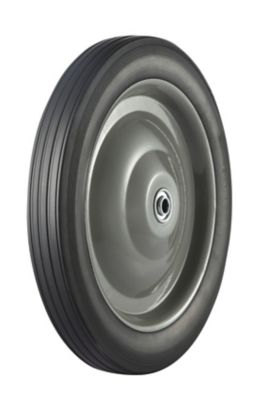 Image showing 12 in. x 1.75 in. SR 1201 Ribbed Solid Tire with Center Steel Hub, 1/2 in. Bore Size
