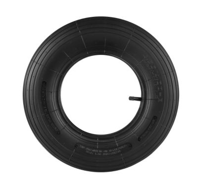 Replacement Wheel Barrow Tire and Tube, 16 in., Ribbed Tread