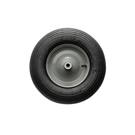 Wheel Barrow Tire and Wheel, 16 in. x 4.00-8 in., 5/8 Bore Size, Ribbed ...