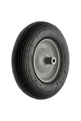 Pack of 2 PU 16" Puncture Proof BLACK Wheelbarrow Wheel Tyre 4.80-8 35MM BORE 