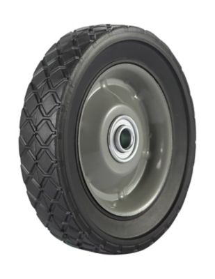 Image showing 6 in. x 1.5 in. SR 0603 Diamond Tread Solid Tire with Offset Steel Hub, 1/2 in. Bore Size