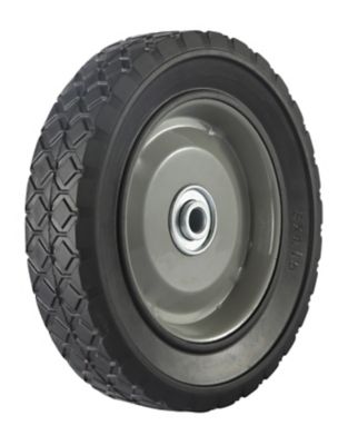 Image showing 8 in. x 1.75 in. SR 0803 Diamond Tread Solid Tire with Offset Steel Hub, 1/2 in. Bore Size