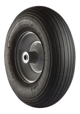 Image showing 13 in. Pneumatic Wheel, Ribbed Tread, 5/8 in. Bore Size