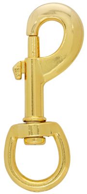 Hillman Hardware Essentials 1 in. x 3-1/2 in. Bolt Snap with Swivel Eye, Brass Plated