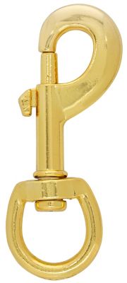 Hillman Hardware Essentials 1 in. x 3-1/2 in. Bolt Snap with Swivel Eye, Brass-Plated