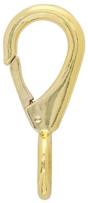 Hillman Hardware Essentials 7/16 in. x 2-1/8 in. Boat Snap with Fixed Eye, Brass Plated
