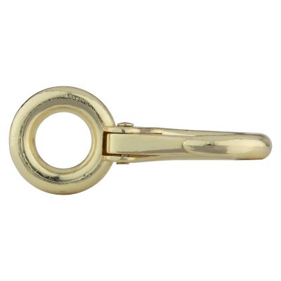 Image showing  Hardware Essentials 3/4 in. x 3-3/8 in. Boat Snap with Fixed Eye, Brass-Plated