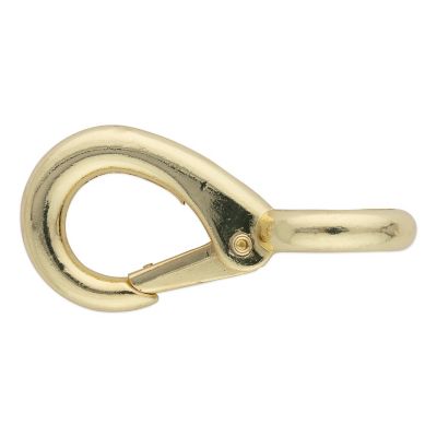 Image showing  Hardware Essentials 3/4 in. x 3-3/8 in. Boat Snap with Fixed Eye, Brass-Plated