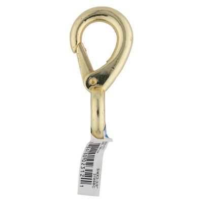 Image showing  Hardware Essentials 3/4 in. x 3-3/8 in. Boat Snap with Fixed Eye, Brass-Plated