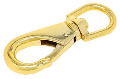 Image showing  Hardware Essentials 3/4 in. x 4-7/16 in. Boat Snap with Swivel Eye, Brass-Plated