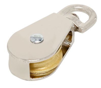 Image showing  Hardware Essentials 1 in. Single Swivel Pulley, Nickel