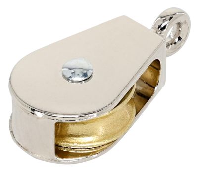 Image showing  Hardware Essentials 1 in. Single Fixed Pulley, Nickel