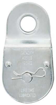 Hardware Essentials 1-1/2 in. Single Fixed Pulley, Zinc Plated, 322816