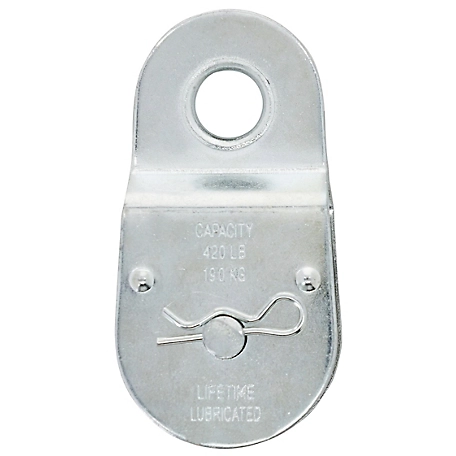 Hillman Hardware Essentials 1-1/2 in. Single Fixed Pulley, Zinc Plated
