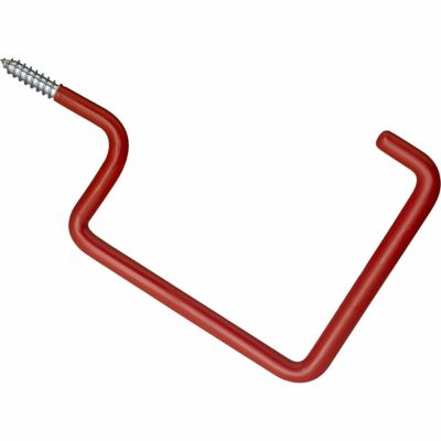 National Hardware 50 lb. Large Storage Screw Hook, Red Vinyl-Coated